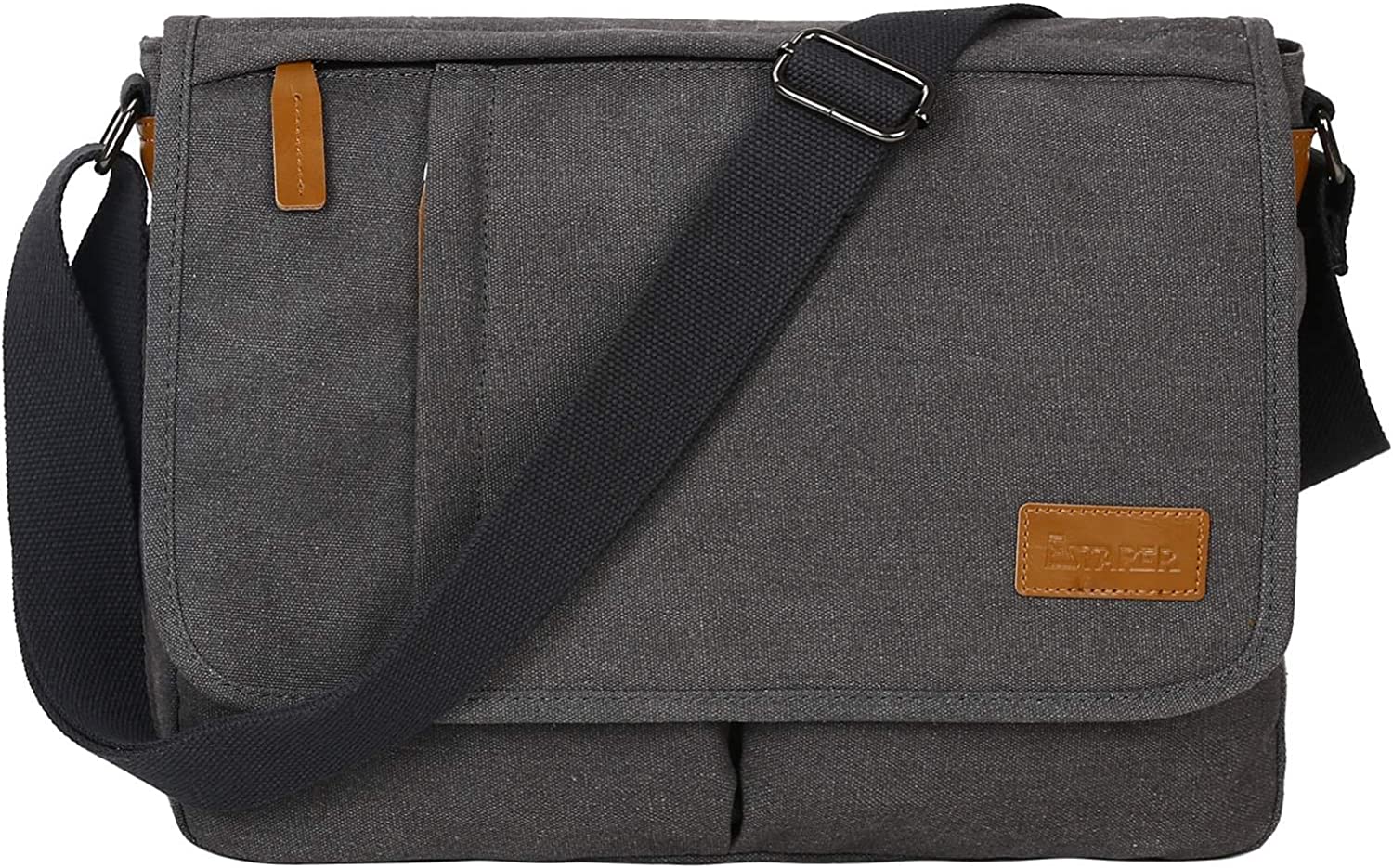 230527205301671_1 Estarer Messenger Bags for Men Women,13-14 Inch Laptop Water Resistant Shoulder Crossbody Bookbag Canvas Satchel - Image 1
